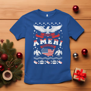Have Ameri-Christmas USA Patriotic Eagle Xmas T Shirt TS09 Royal Blue Printyourwear
