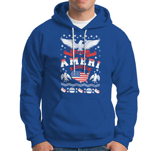 Have Ameri-Christmas USA Patriotic Eagle Xmas Hoodie TS09 Royal Blue Printyourwear