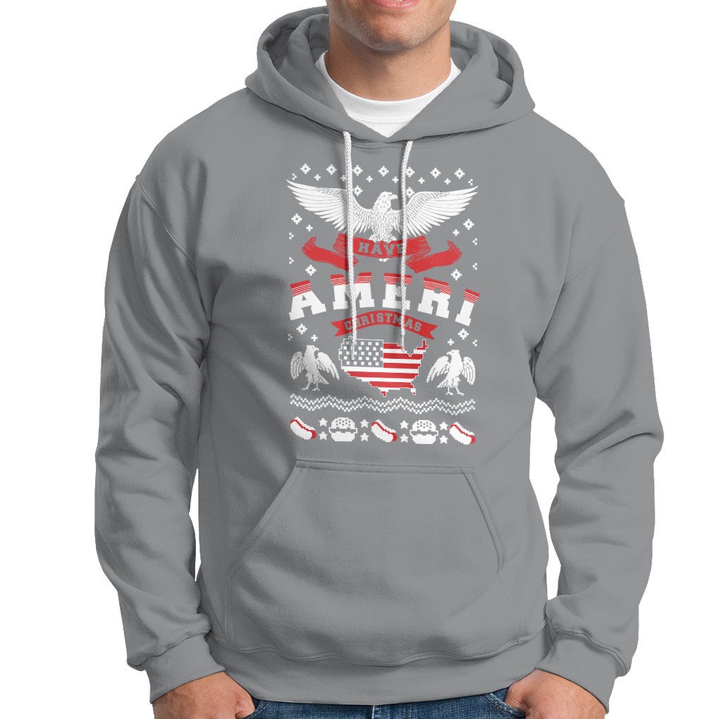 Have Ameri-Christmas USA Patriotic Eagle Xmas Hoodie TS09 Sport Gray Printyourwear