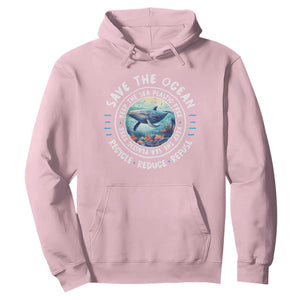 Earth Day Save The Ocean Humpback Whale Hoodie TS09 Light Pink Print Your Wear