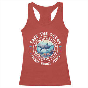 Earth Day Save The Ocean Humpback Whale Racerback Tank Top TS09 Red Print Your Wear