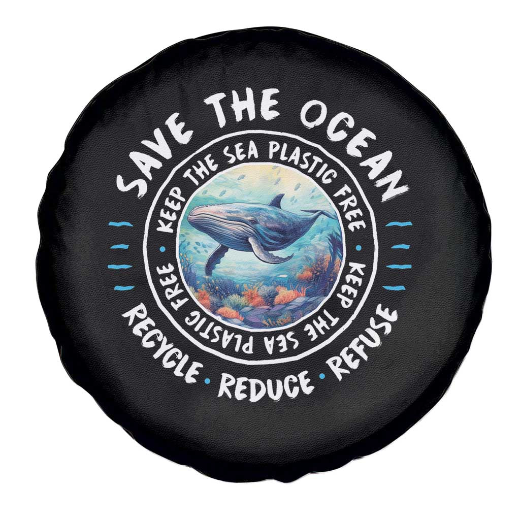 Earth Day Save The Ocean Humpback Whale Spare Tire Cover TS09 Print Your Wear