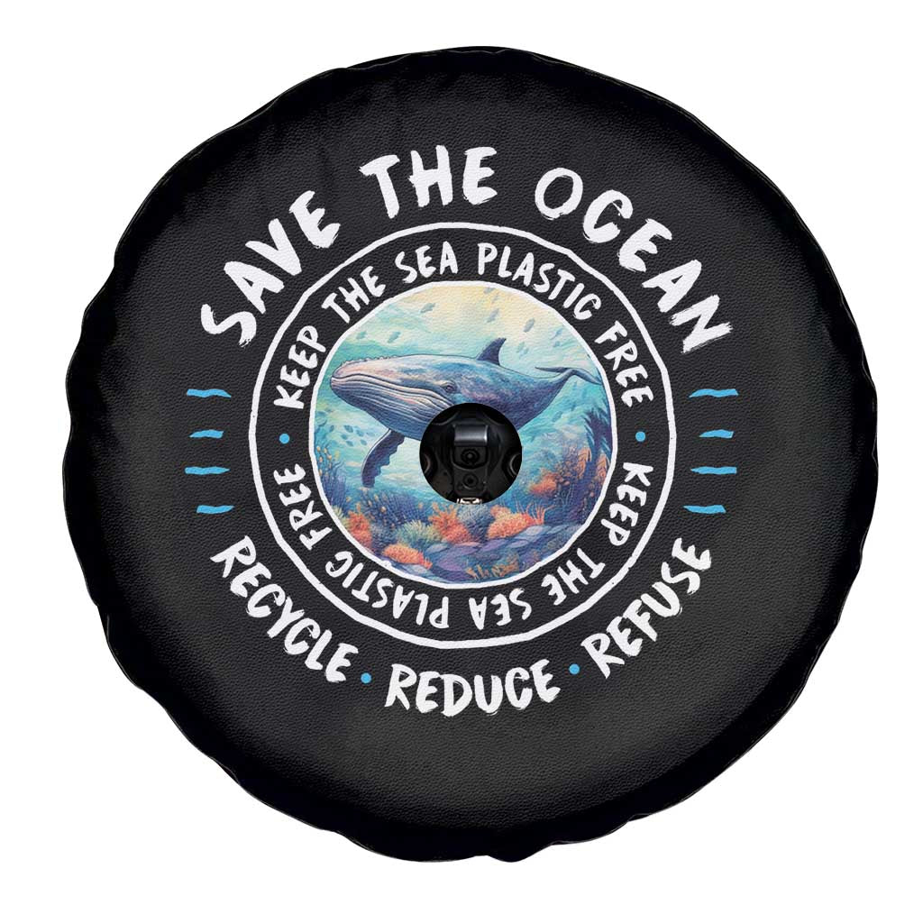 Earth Day Save The Ocean Humpback Whale Spare Tire Cover TS09 Print Your Wear