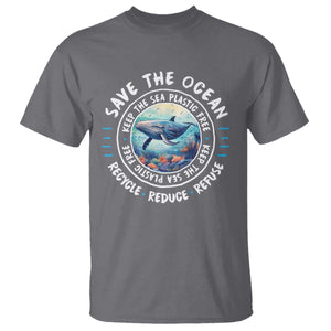 Earth Day Save The Ocean Humpback Whale T Shirt TS09 Charcoal Print Your Wear