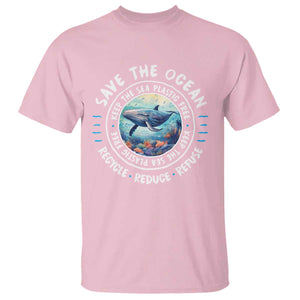 Earth Day Save The Ocean Humpback Whale T Shirt TS09 Light Pink Print Your Wear