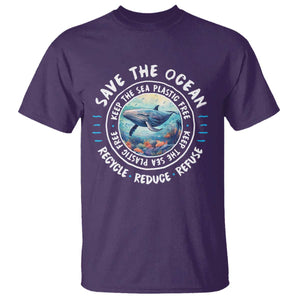 Earth Day Save The Ocean Humpback Whale T Shirt TS09 Purple Print Your Wear