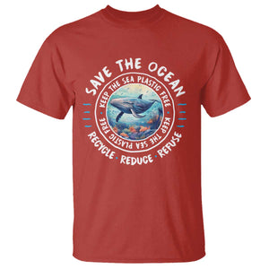 Earth Day Save The Ocean Humpback Whale T Shirt TS09 Red Print Your Wear