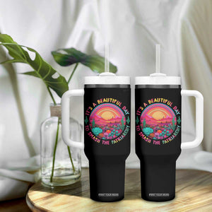 Feminist Tumbler With Handle It's A Beautiful Day To Smash The Patriarchy Rainbow TS09 Print Your Wear