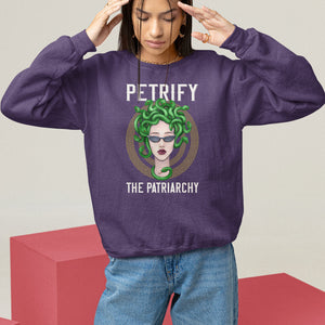 Feminist Sweatshirt Petrify The Patriarchy Women's Rights Feminism TS09 Purple Printyourwear
