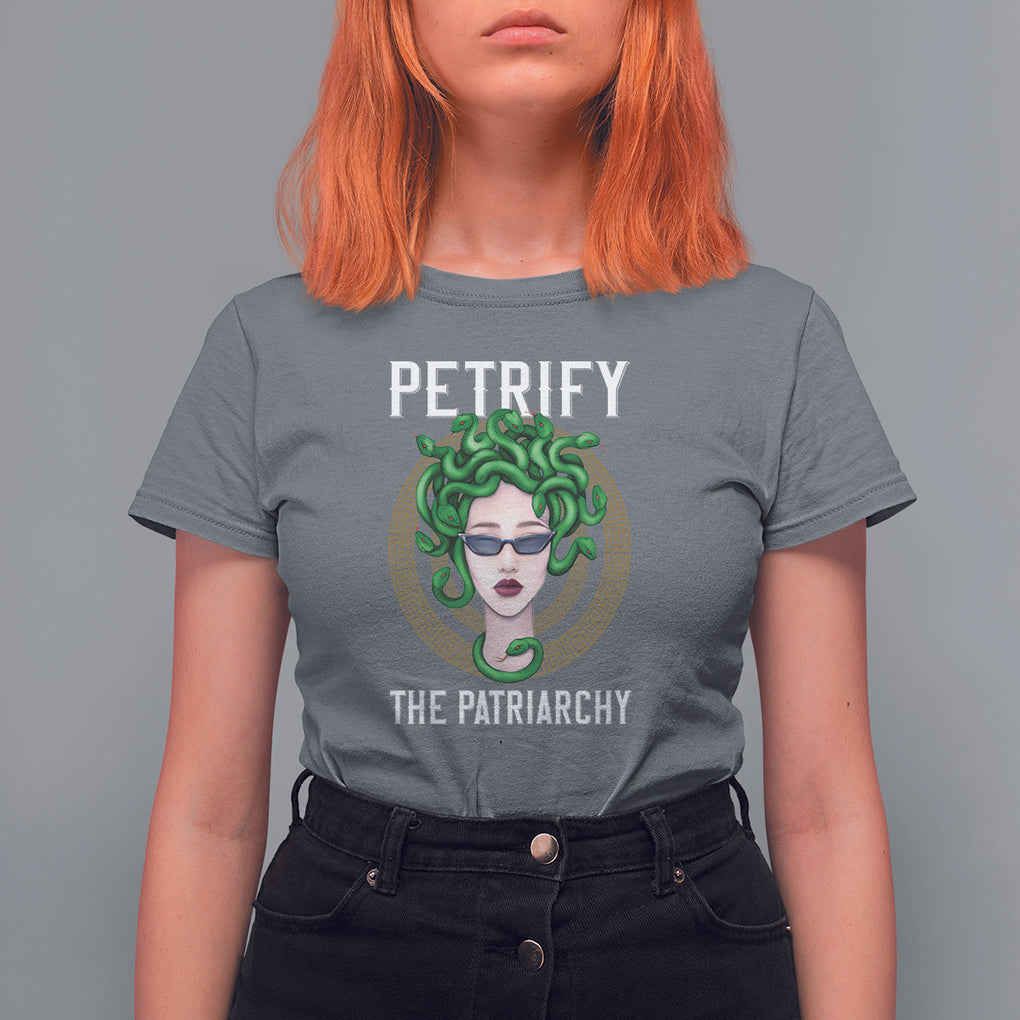 Feminist T Shirt For Women Petrify The Patriarchy Women's Rights Feminism TS09 Charcoal Printyourwear
