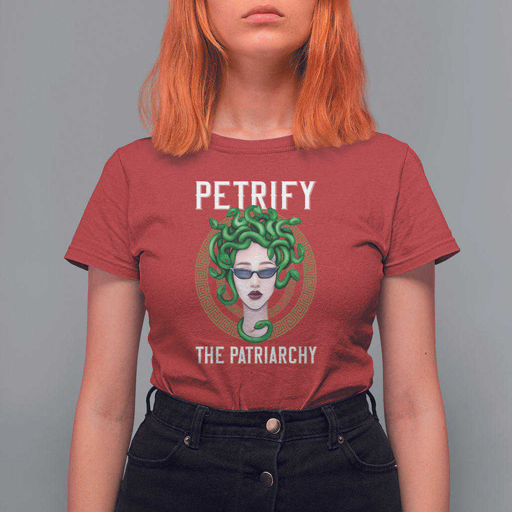 Feminist T Shirt For Women Petrify The Patriarchy Women's Rights Feminism TS09 Red Printyourwear
