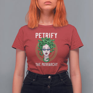 Feminist T Shirt For Women Petrify The Patriarchy Women's Rights Feminism TS09 Red Printyourwear