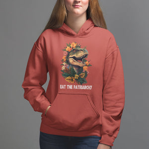 Eat The Patriarchy Feminist Dinosaur Hoodie TS09 Red Printyourwear
