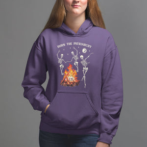 Funny Feminist Hoodie Burn The Patriarchy Skeleton Dancing TS09 Purple Printyourwear