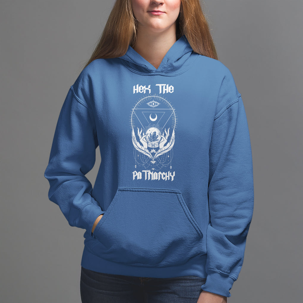 Hex The Patriarchy Feminist Witch Celestial Moon Hoodie TS09 Royal Blue Printyourwear
