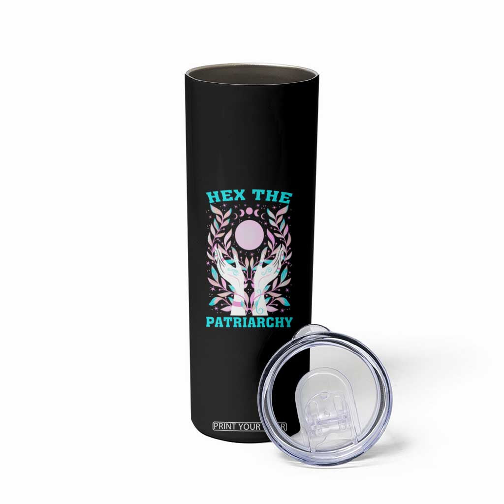 Feminist Witch Skinny Tumbler Hex The Patriarchy Celestial Moon TS09 Print Your Wear