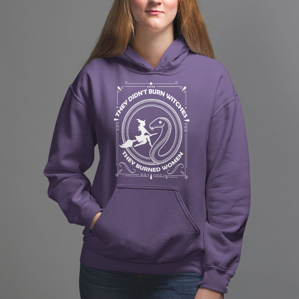 Feminist Witch Hoodie They Didn't Burn Witches They Burned Women TS09 Purple Printyourwear
