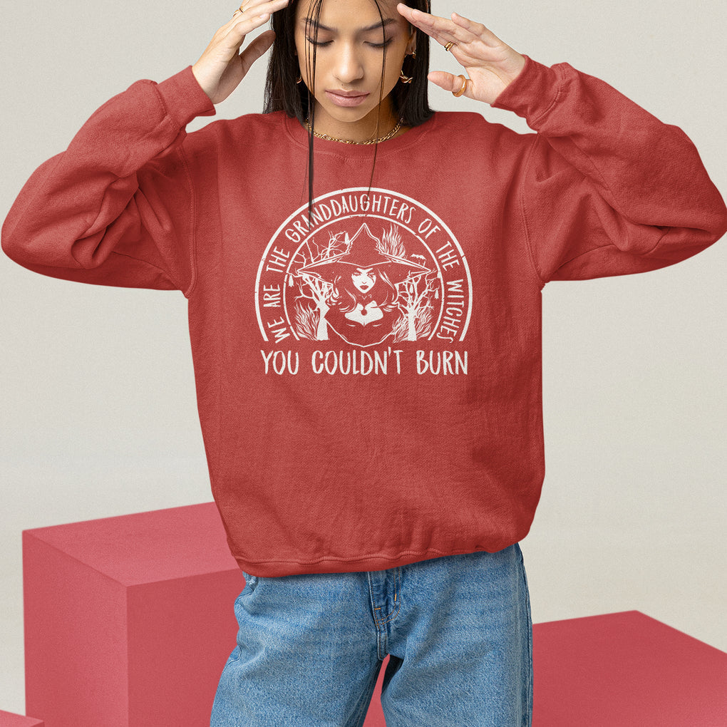 We Are The Granddaughters Of The Witches You Couldn't Burn Sweatshirt TS09 Red Printyourwear