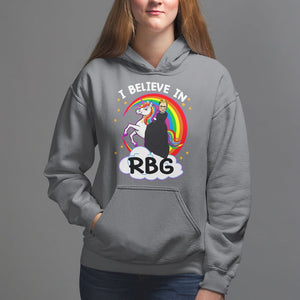 I Believe In RBG Unicorn Feminist Women's Rights Hoodie TS09 Charcoal Printyourwear
