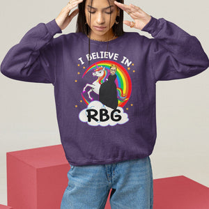 I Believe In RBG Unicorn Feminist Women's Rights Sweatshirt TS09 Purple Printyourwear