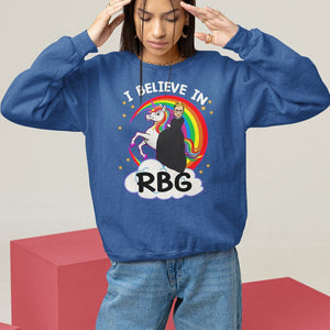 I Believe In RBG Unicorn Feminist Women's Rights Sweatshirt TS09 Royal Blue Printyourwear