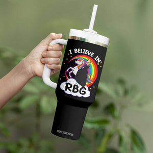 I Believe In RBG Unicorn Feminist Women's Rights Tumbler With Handle TS09 Print Your Wear