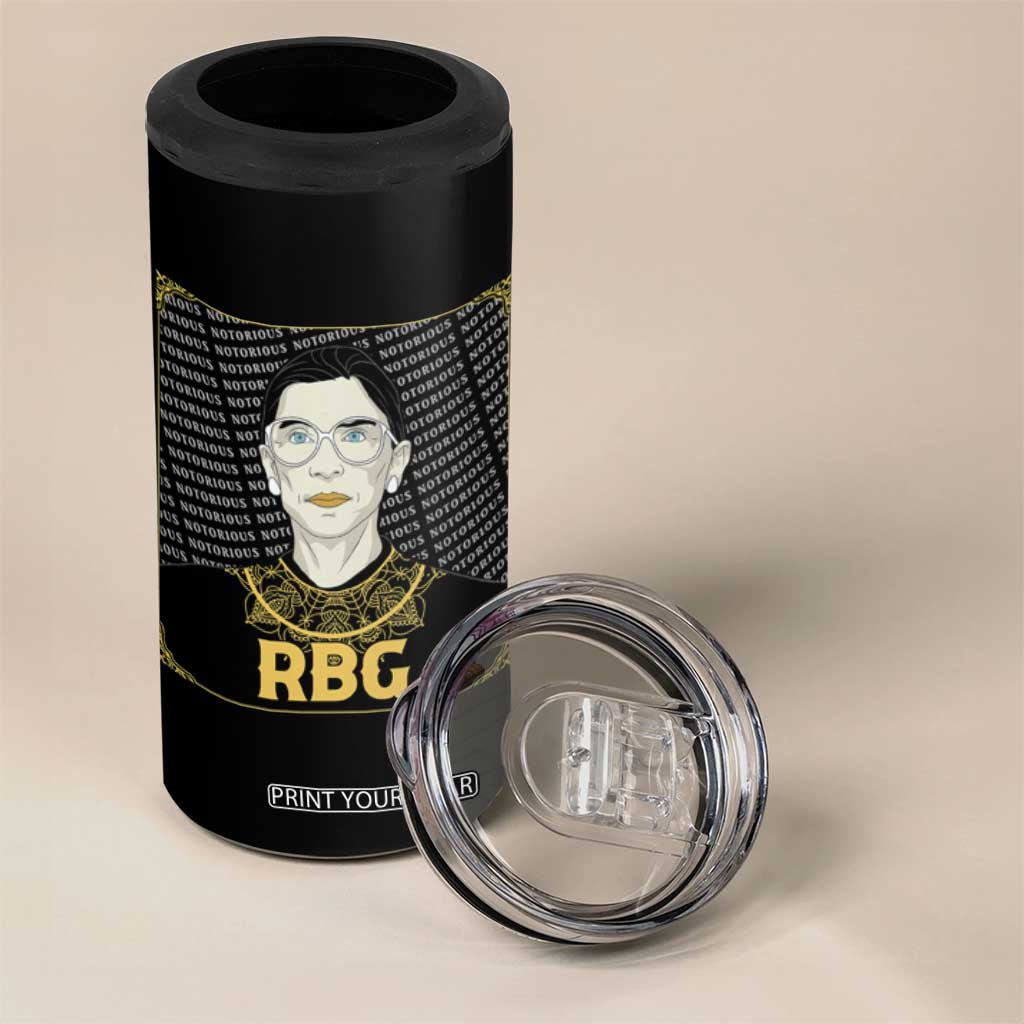 Feminist 4 in 1 Can Cooler Tumbler Notorious RBG Ruth Bader Ginsburg Women's Rights TS09 Print Your Wear
