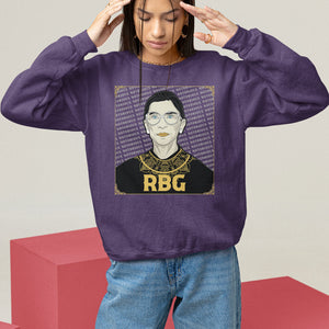 Feminist Sweatshirt Notorious RBG Ruth Bader Ginsburg Women's Rights TS09 Purple Printyourwear
