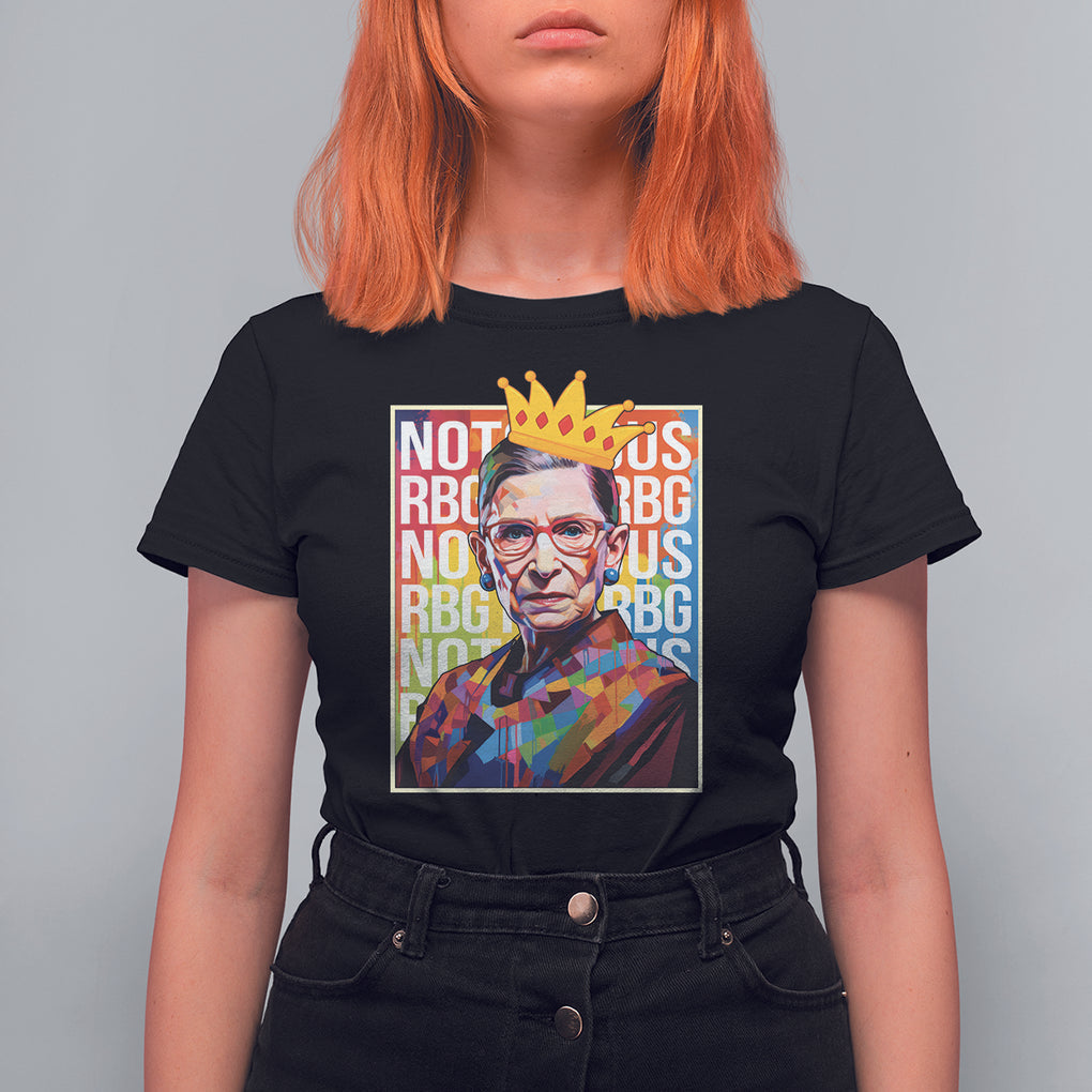 Women's Rights T Shirt For Women Notorious RBG Ruth Bader Ginsburg Feminist TS09 Black Printyourwear