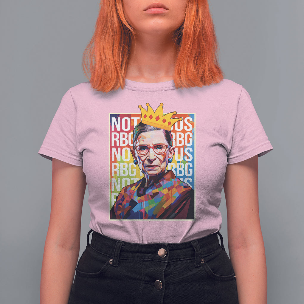 Women's Rights T Shirt For Women Notorious RBG Ruth Bader Ginsburg Feminist TS09 Light Pink Printyourwear