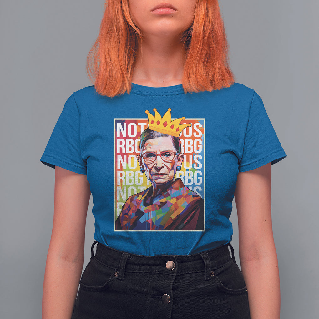 Women's Rights T Shirt For Women Notorious RBG Ruth Bader Ginsburg Feminist TS09 Royal Blue Printyourwear