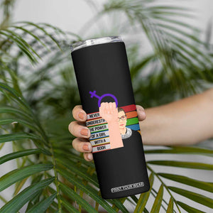 Feminist Skinny Tumbler Never Underestimate The Power Of A Girl With A Book RBG TS09 Print Your Wear