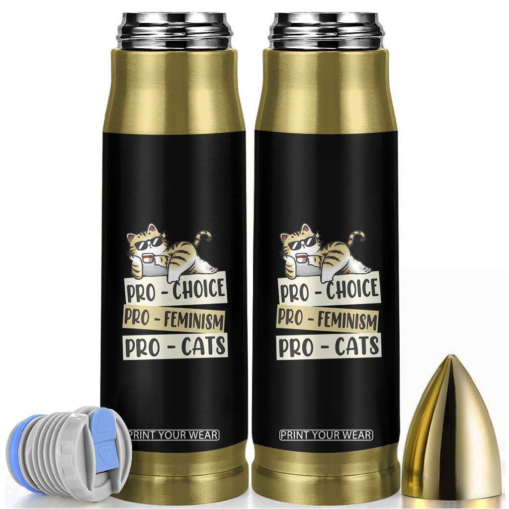 Feminist Bullet Tumbler Pro Choice Pro Feminism Pro Cats Funny Cat Coffee TS09 Black Print Your Wear