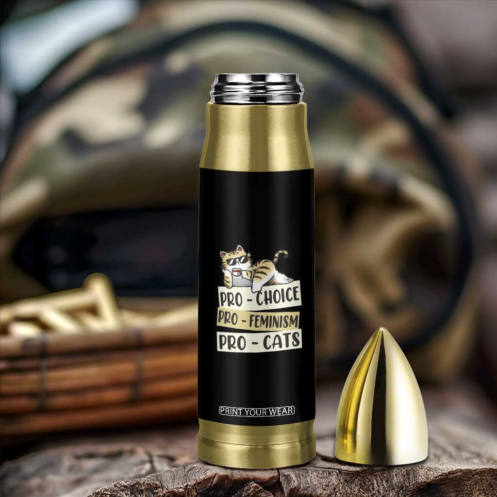 Feminist Bullet Tumbler Pro Choice Pro Feminism Pro Cats Funny Cat Coffee TS09 Print Your Wear