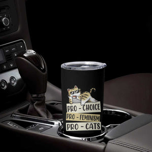 Feminist Tumbler Cup Pro Choice Pro Feminism Pro Cats Funny Cat Coffee TS09 Print Your Wear