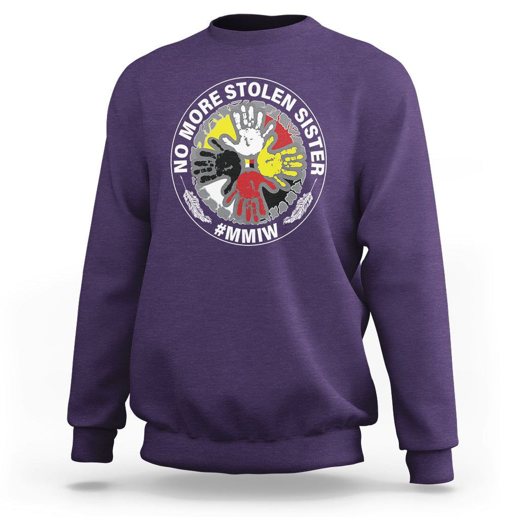 MMIW Sweatshirt No More Stolen Sisters Stop Missing Murdered Indigenous Women Girl TS09 Purple Printyourwear