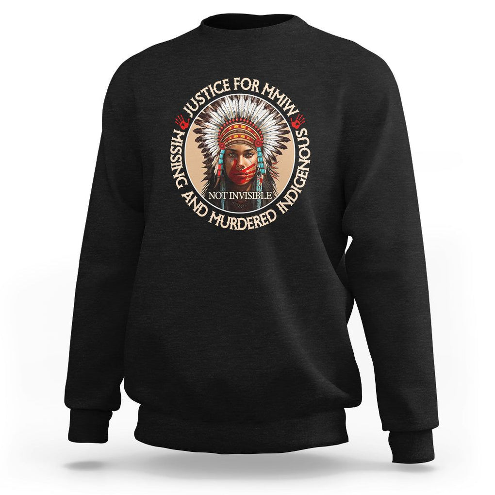 MMIW Sweatshirt Justice For Missing Murdered Indigenous Women Girl TS09 Black Printyourwear