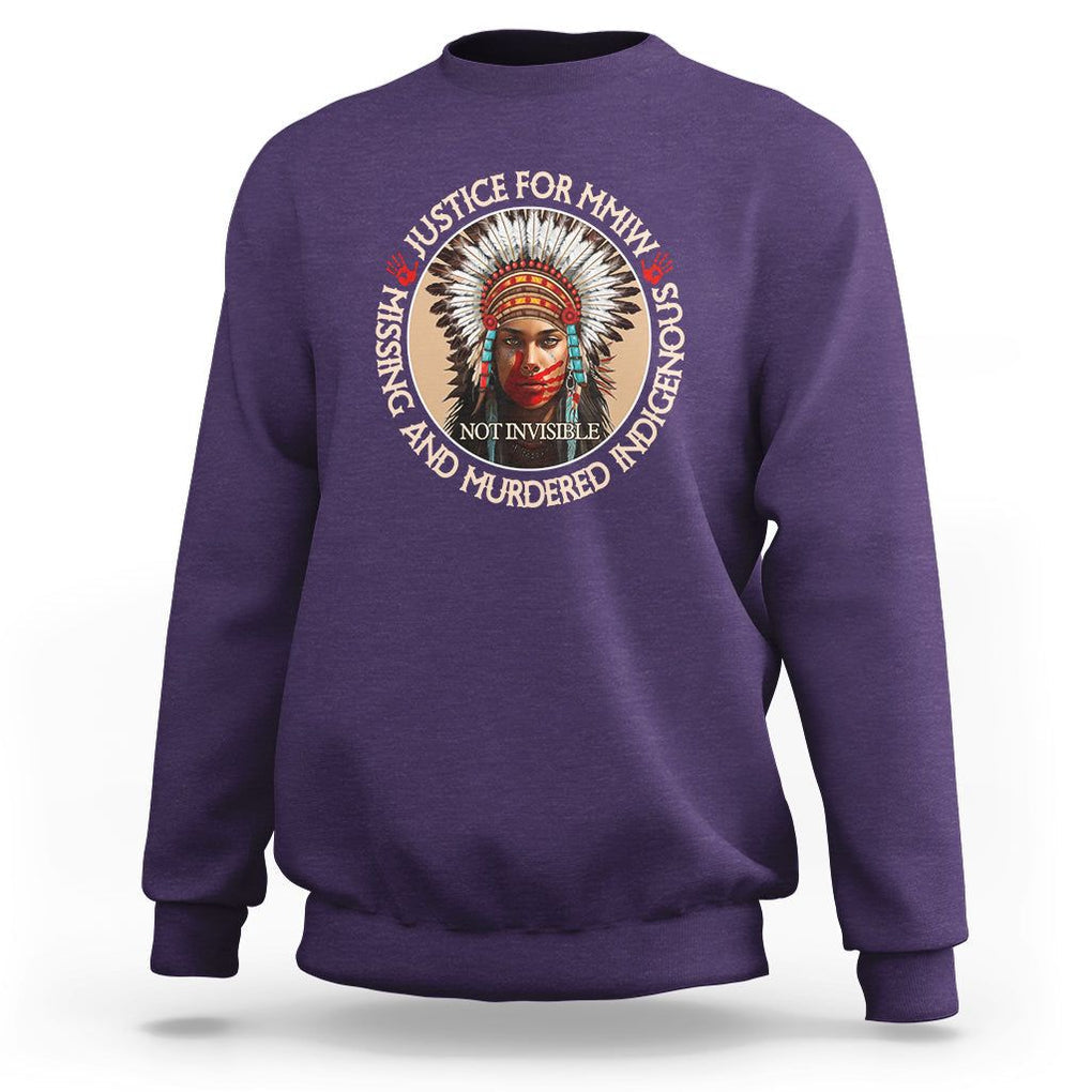 MMIW Sweatshirt Justice For Missing Murdered Indigenous Women Girl TS09 Purple Printyourwear