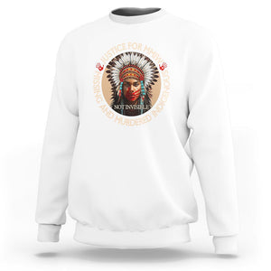 MMIW Sweatshirt Justice For Missing Murdered Indigenous Women Girl TS09 White Printyourwear