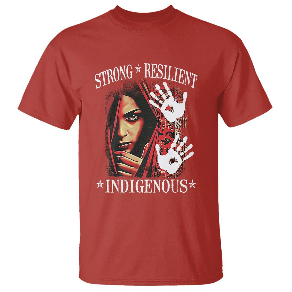 MMIW T Shirt Strong Resilient Indigenous Women Native American TS09 Red Printyourwear