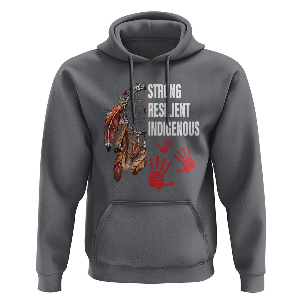 MMIW Hoodie Strong Resilient Indigenous Women Native American TS09 Charcoal Printyourwear