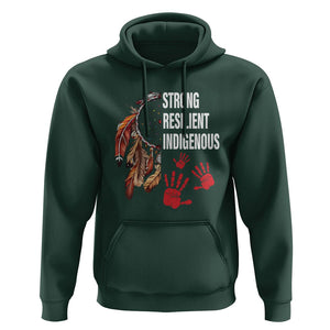 MMIW Hoodie Strong Resilient Indigenous Women Native American TS09 Dark Forest Green Printyourwear