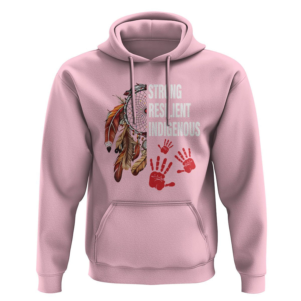 MMIW Hoodie Strong Resilient Indigenous Women Native American TS09 Light Pink Printyourwear