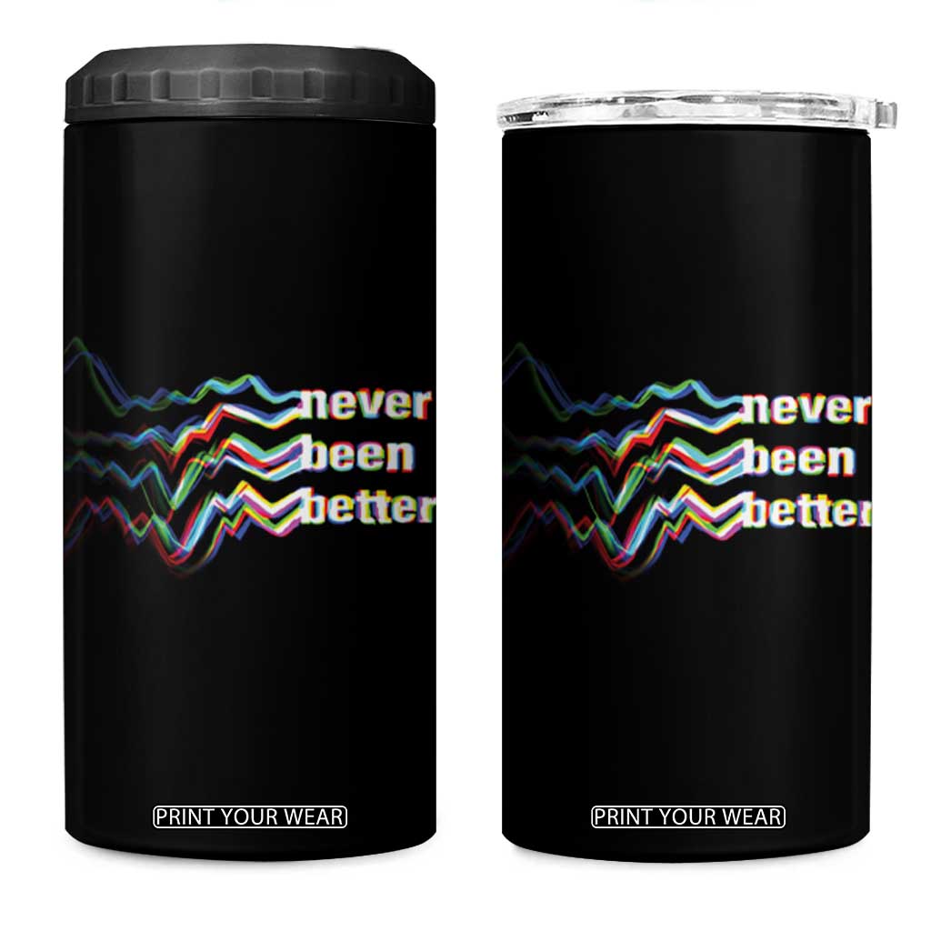 Mental Health 4 in 1 Can Cooler Tumbler Existential Dread Never Been Better Vaporwave Typography Aesthetic TS09 One Size: 16 oz Black Print Your Wear