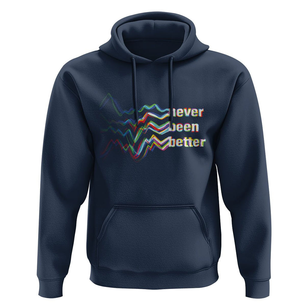 Mental Health Hoodie Existential Dread Never Been Better Vaporwave Typography Aesthetic TS09 Navy Printyourwear