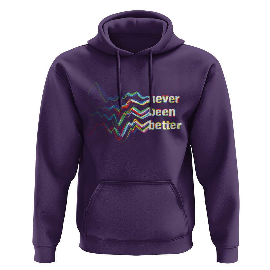 Mental Health Hoodie Existential Dread Never Been Better Vaporwave Typography Aesthetic TS09 Purple Printyourwear