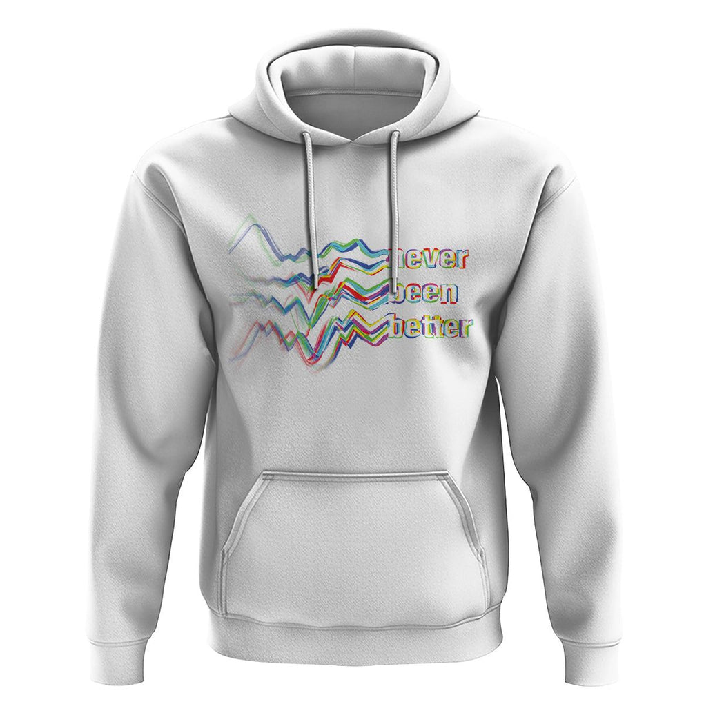 Mental Health Hoodie Existential Dread Never Been Better Vaporwave Typography Aesthetic TS09 White Printyourwear