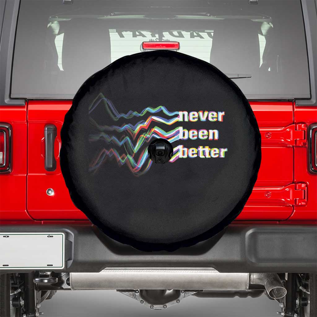 Mental Health Spare Tire Cover Existential Dread Never Been Better Vaporwave Typography Aesthetic TS09 Black Print Your Wear