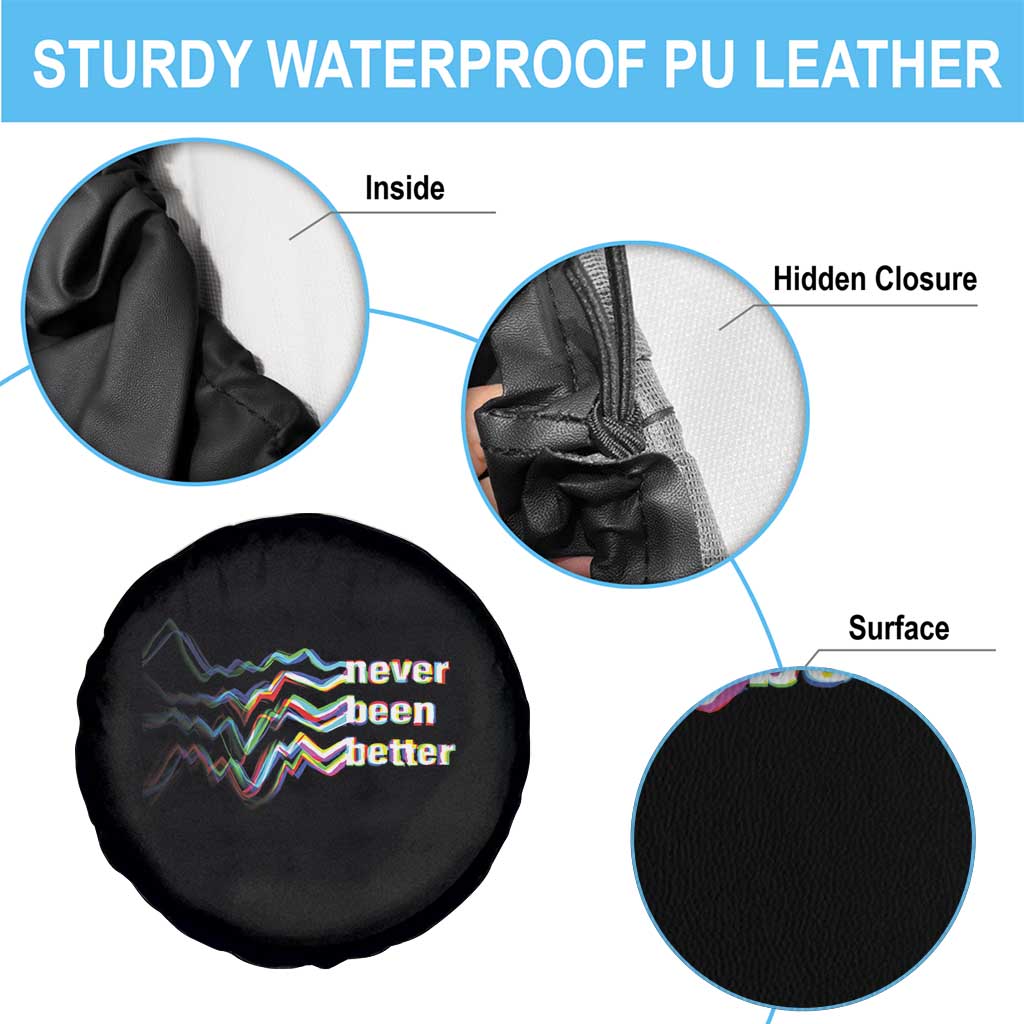 Mental Health Spare Tire Cover Existential Dread Never Been Better Vaporwave Typography Aesthetic TS09 Print Your Wear