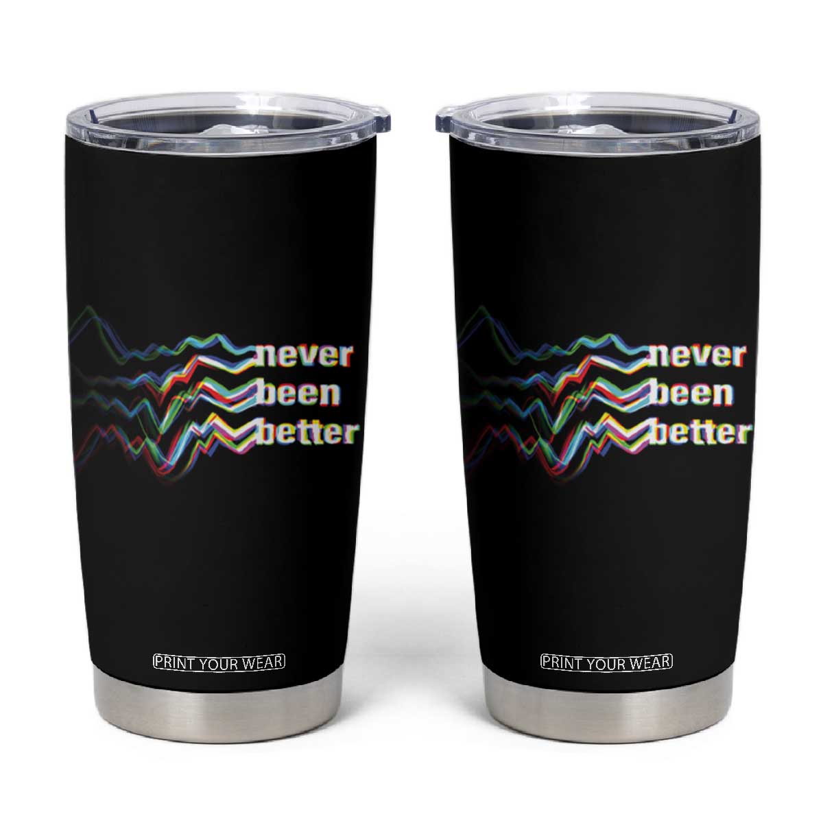 Mental Health Tumbler Cup Existential Dread Never Been Better Vaporwave Typography Aesthetic TS09 Black Print Your Wear